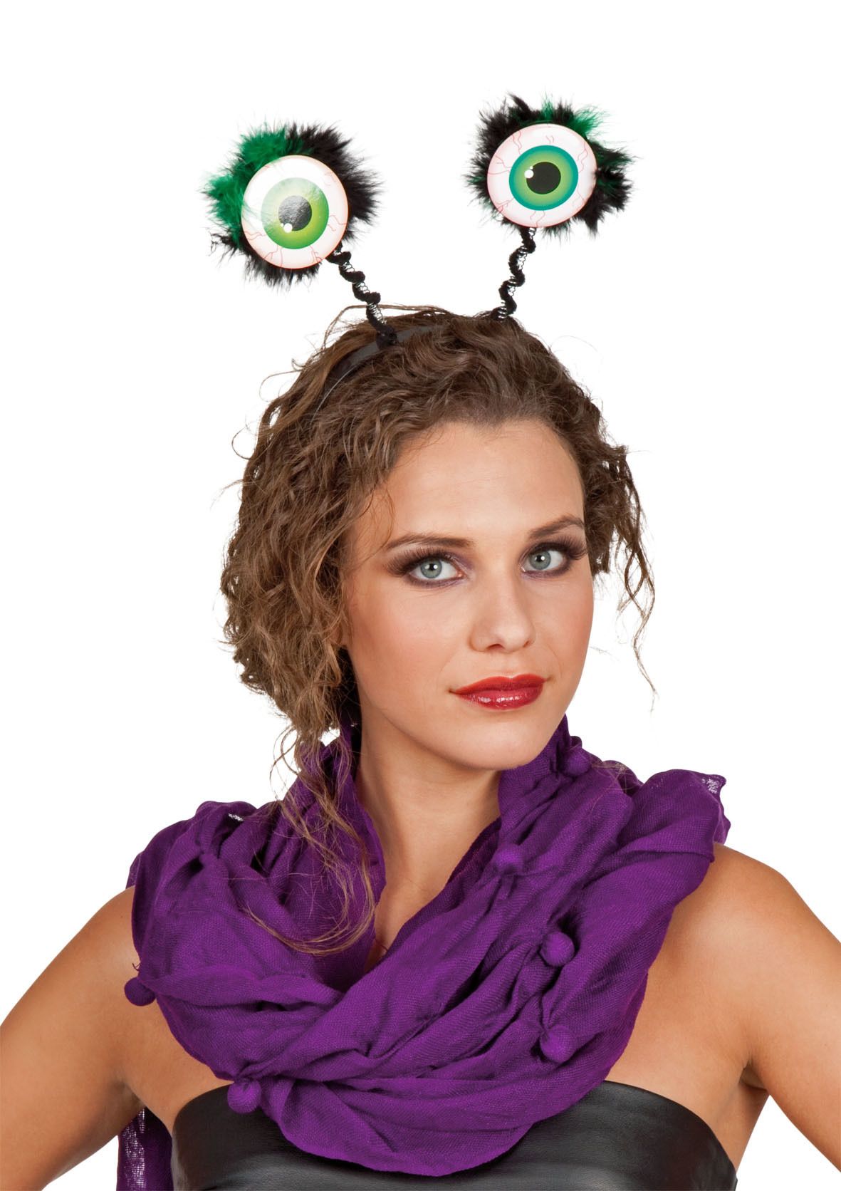 Kopfb�gel mit gr�nen Glubschaugen