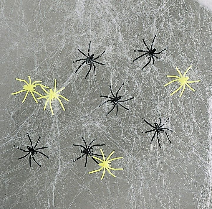 Spinngewebe, ca. 100 g, mit Spinnen
