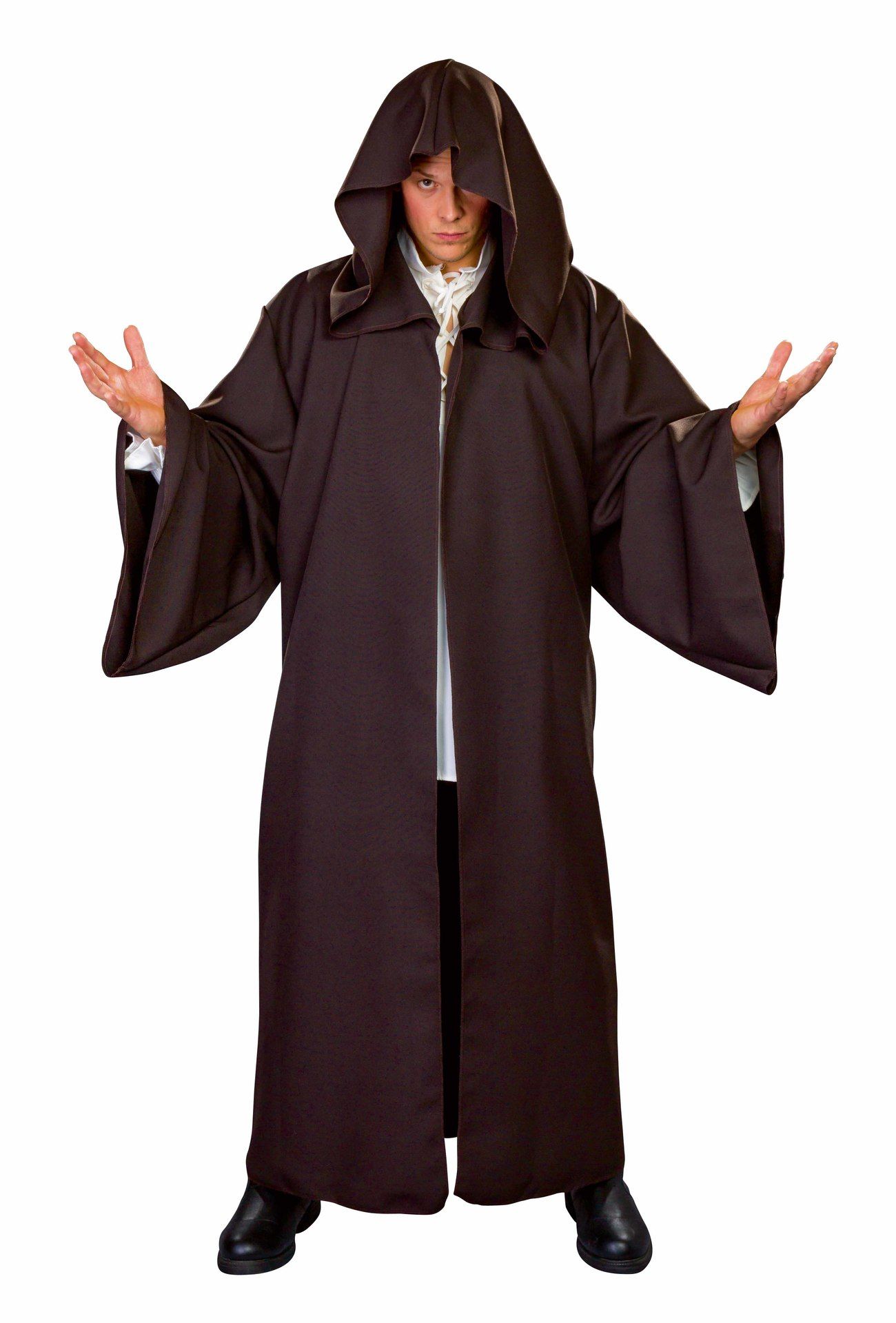 brauner Kapuzenmantel