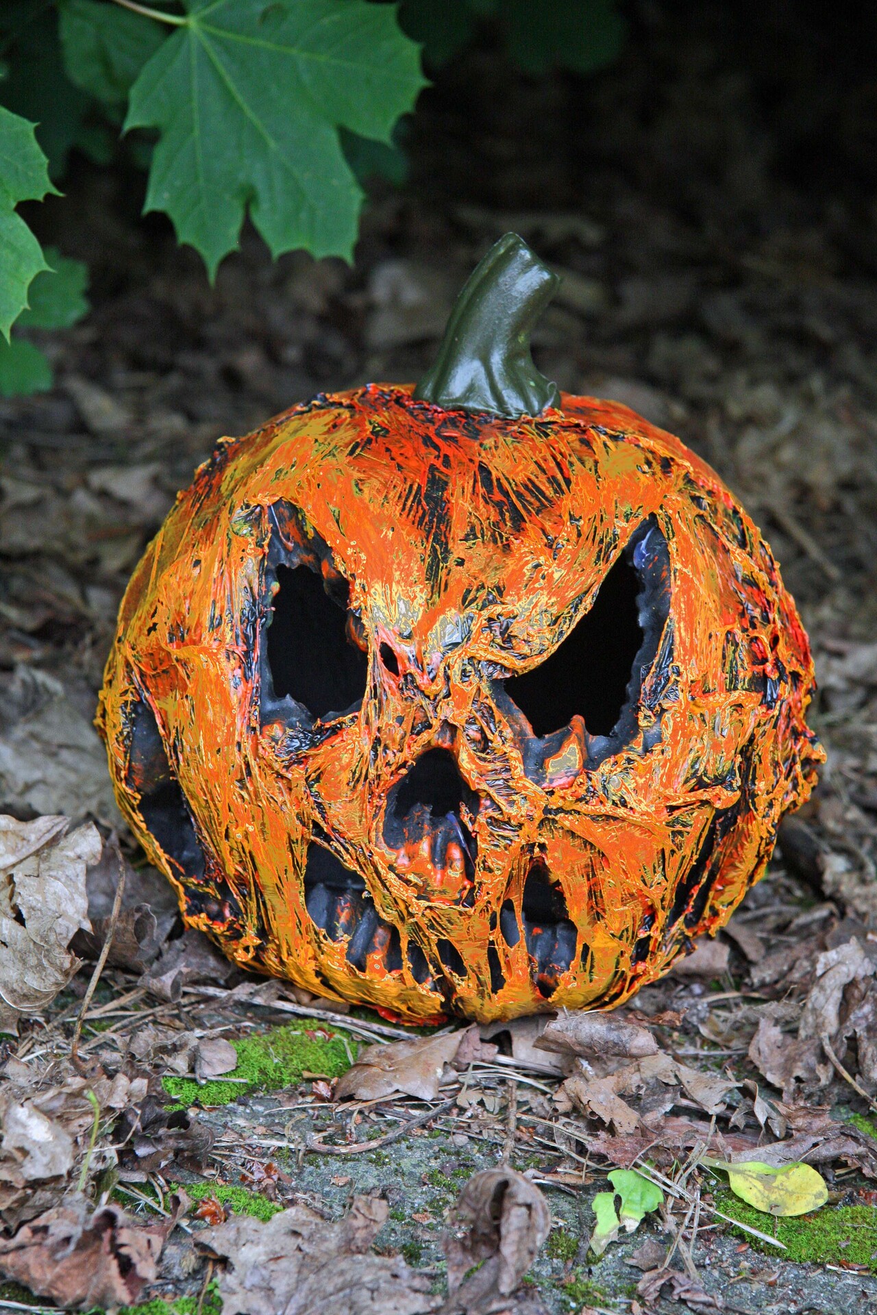 Deko-K�rbis mit Licht, batteriebetr., � ca. 21 cm