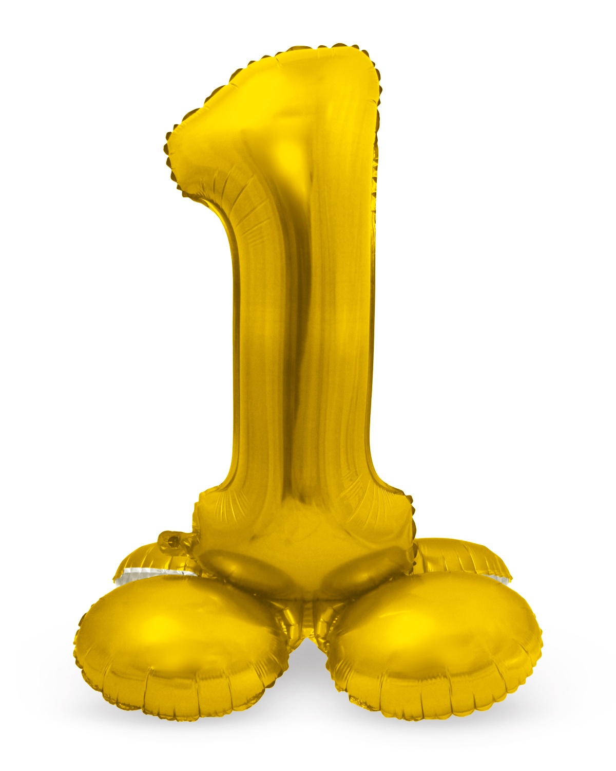 Folienballon mit Sockel Zahl 1 gold, ca. 72 cm