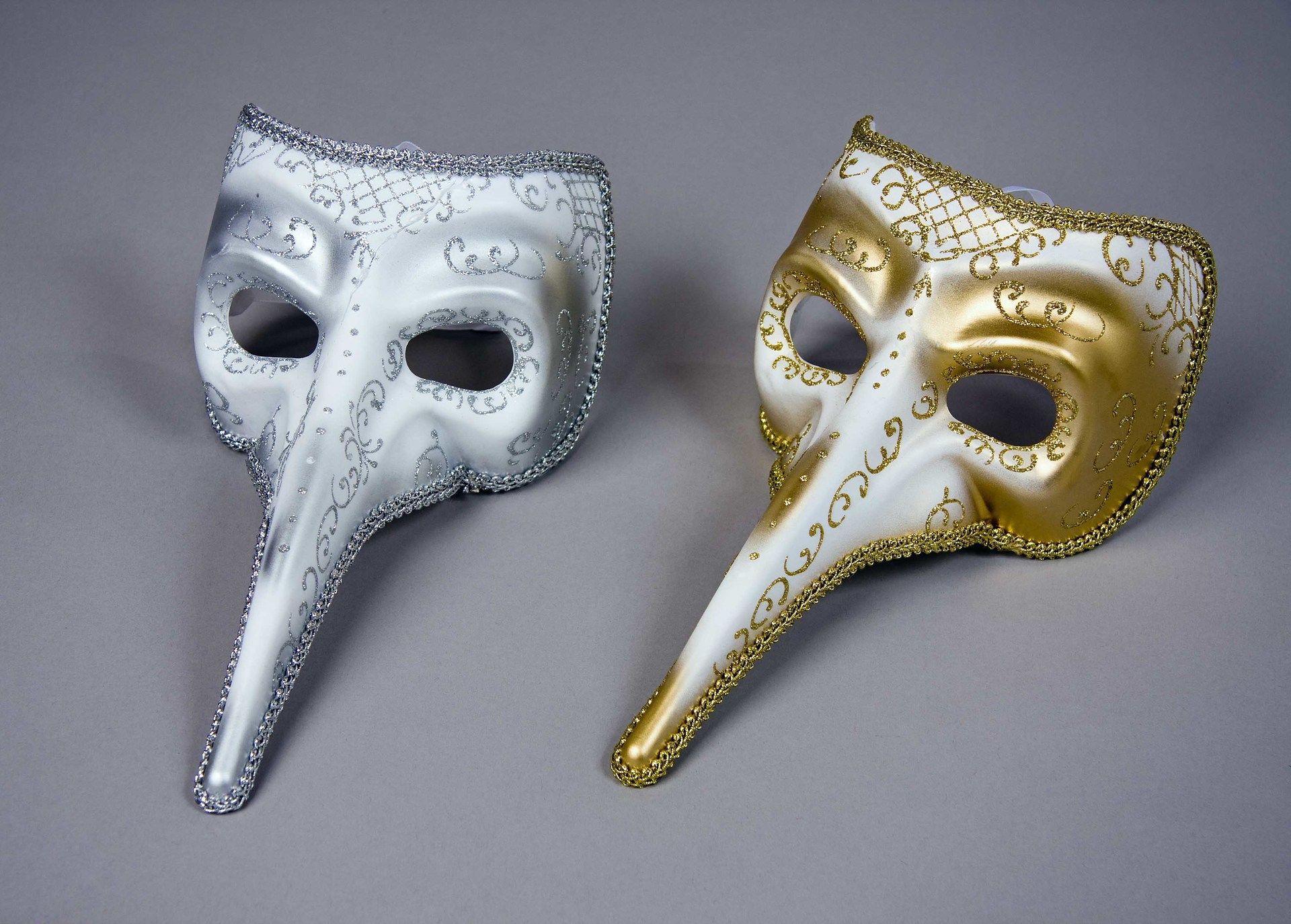 venez. Schnabelmaske "Pantalone", gold