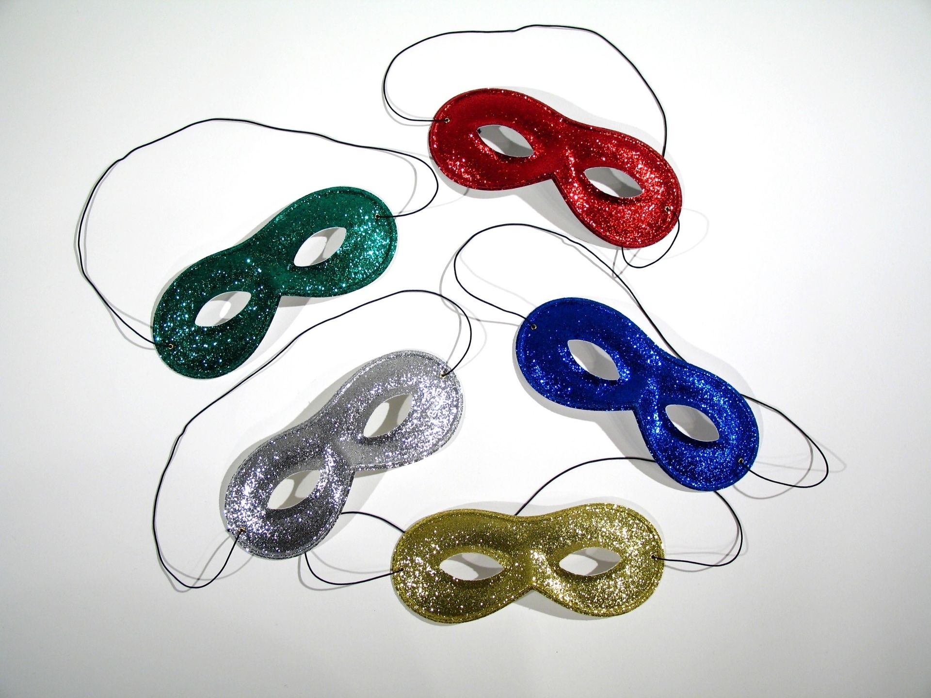 Stoffbrille beglittert, silber