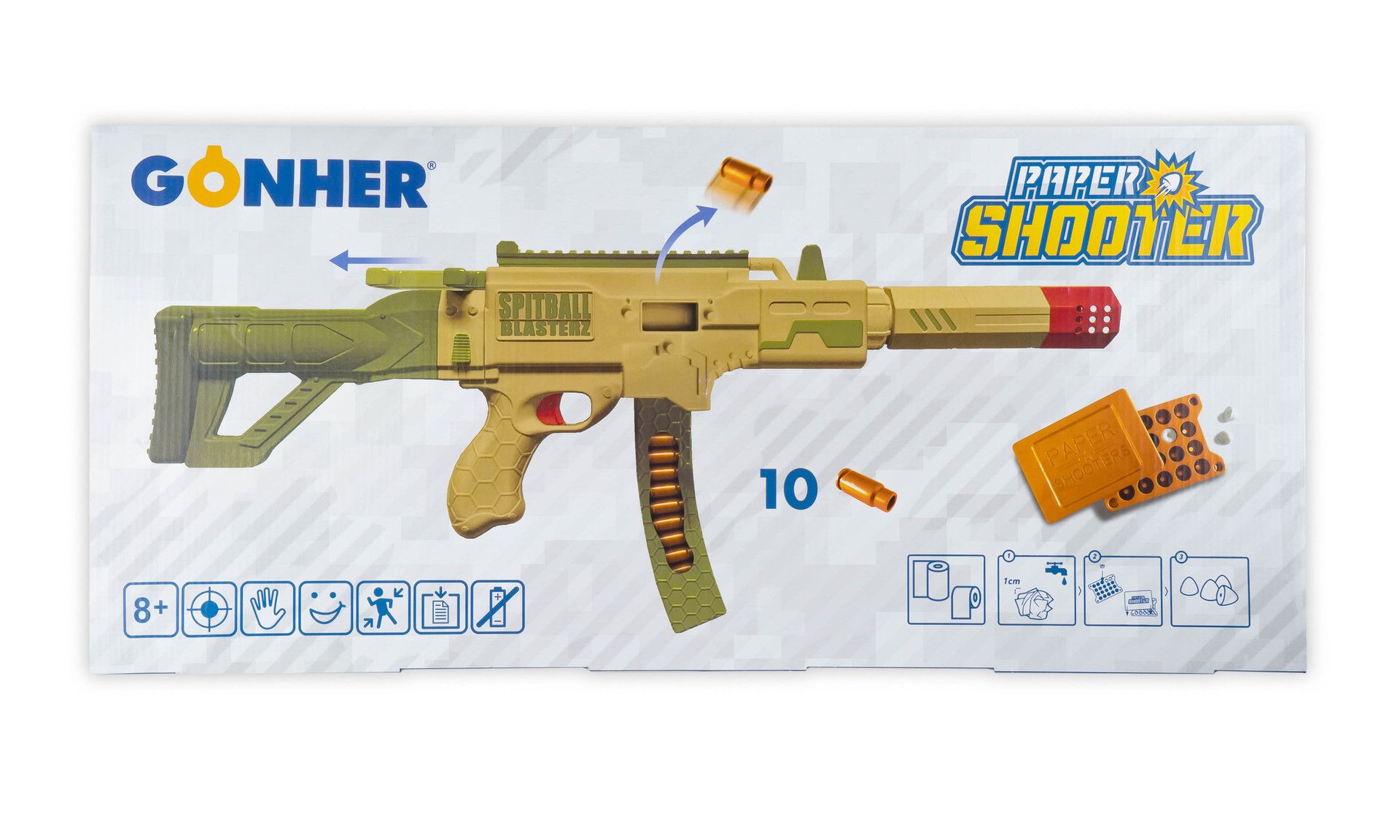 Paper Shooter SPITBALL mit Schalldmper