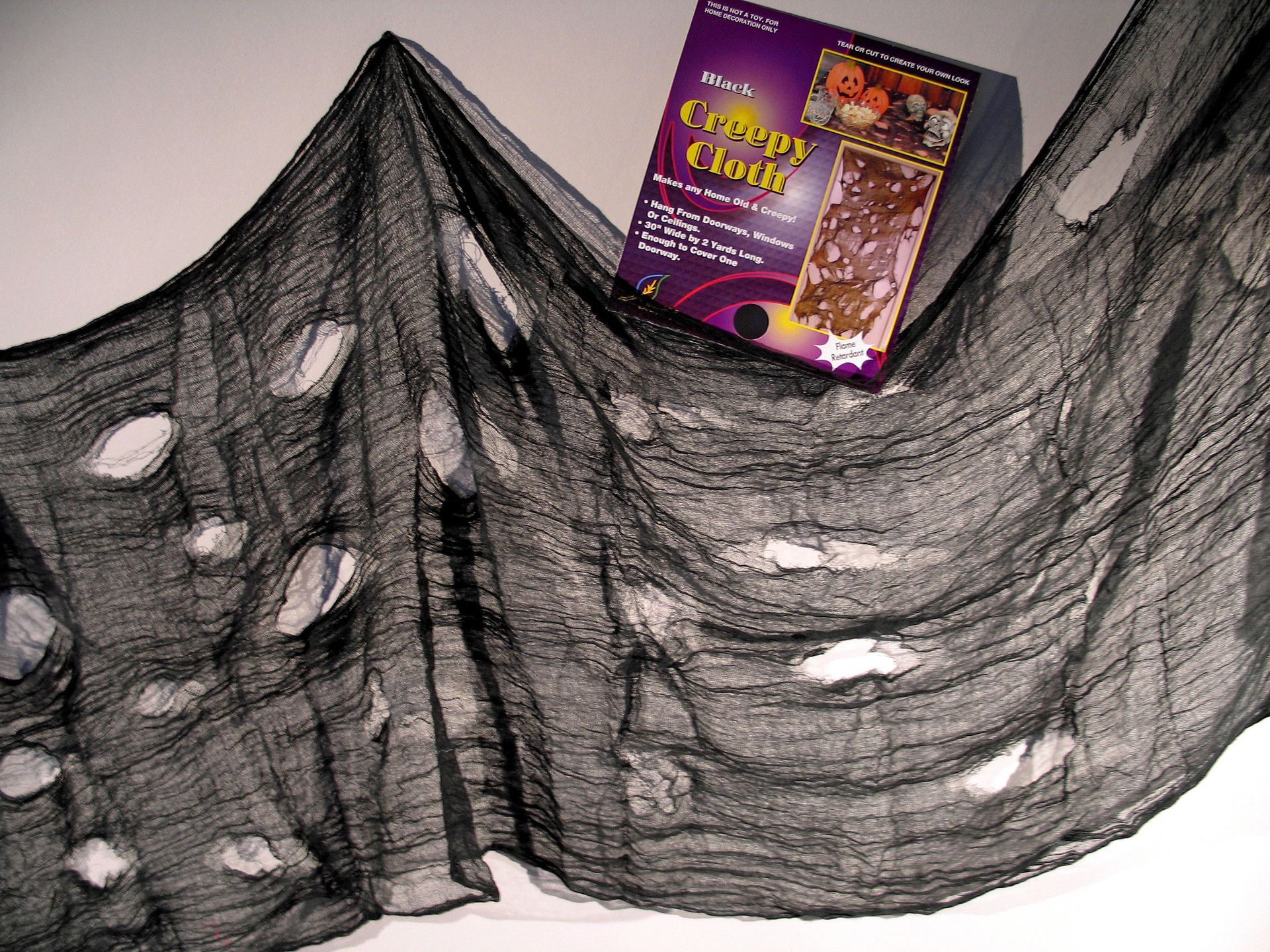 Deko-Lumpengewebe, ca. 76 x 297 cm, schwarz