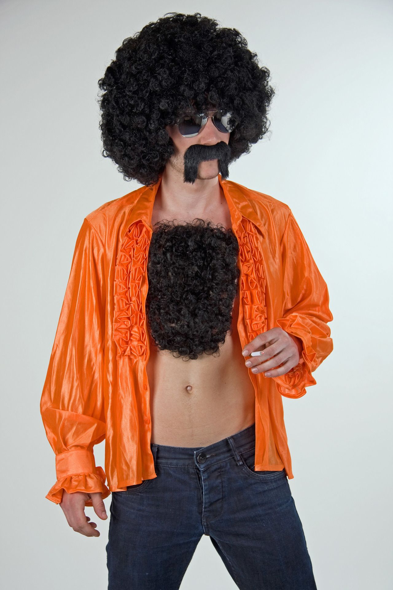 Brusthaartoupet braun
